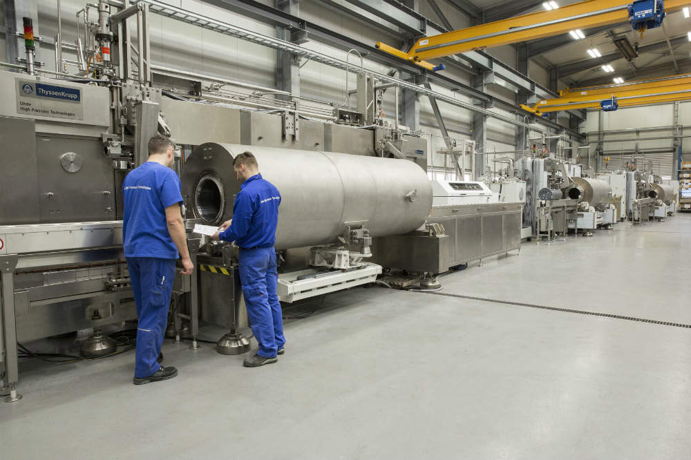 A Uhde high-pressure pasteurisation machine production facility